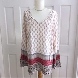 SANCTUARY• Long Sleeve V-Neck Blouse